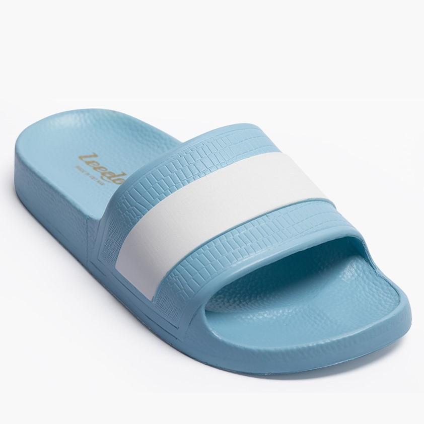 Women's Slide Slippers -Blue | Solemate Shoes